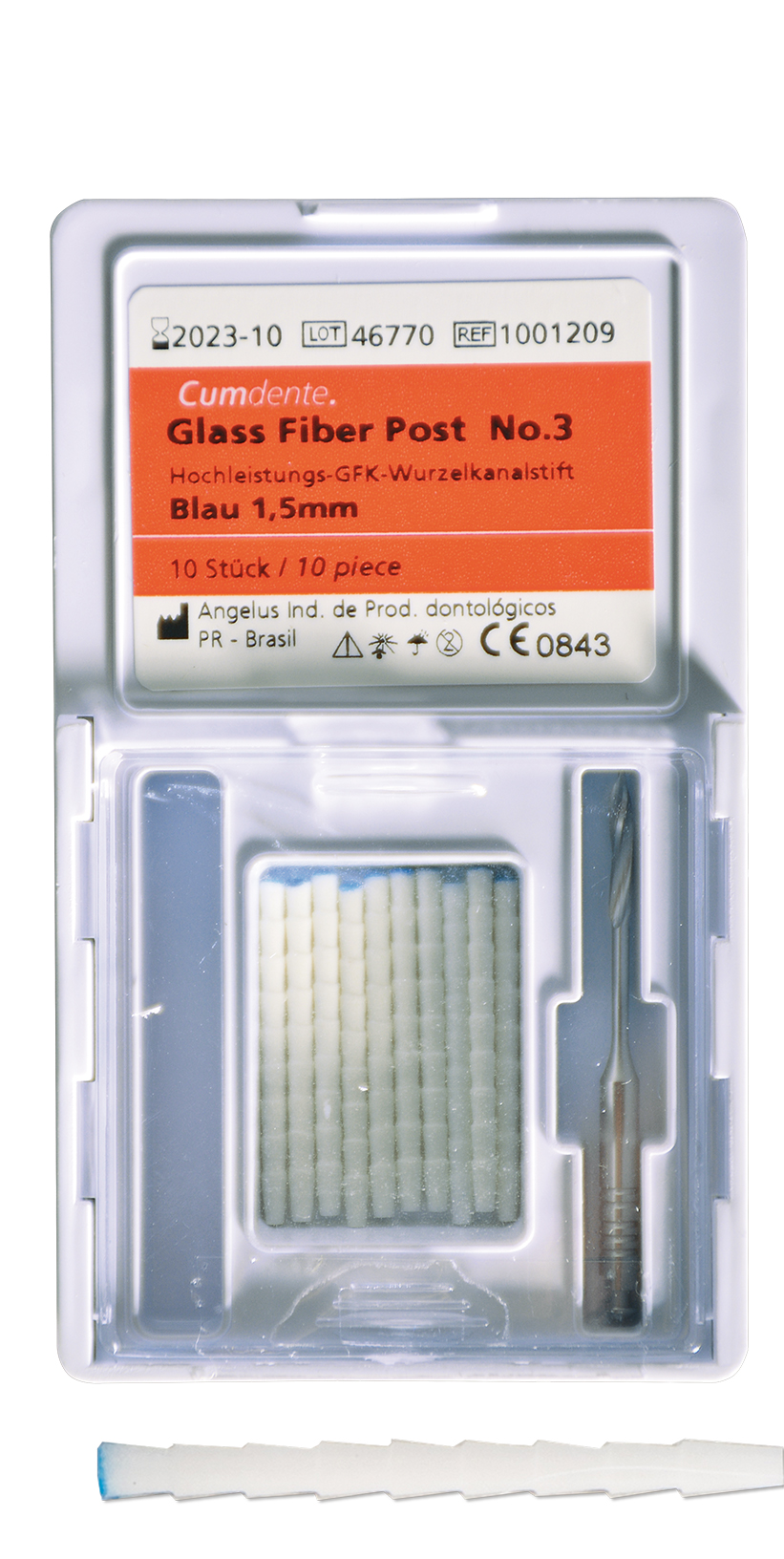 Glass fibre post
