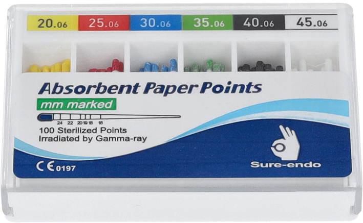 Paper tips Taper 04 with length marker