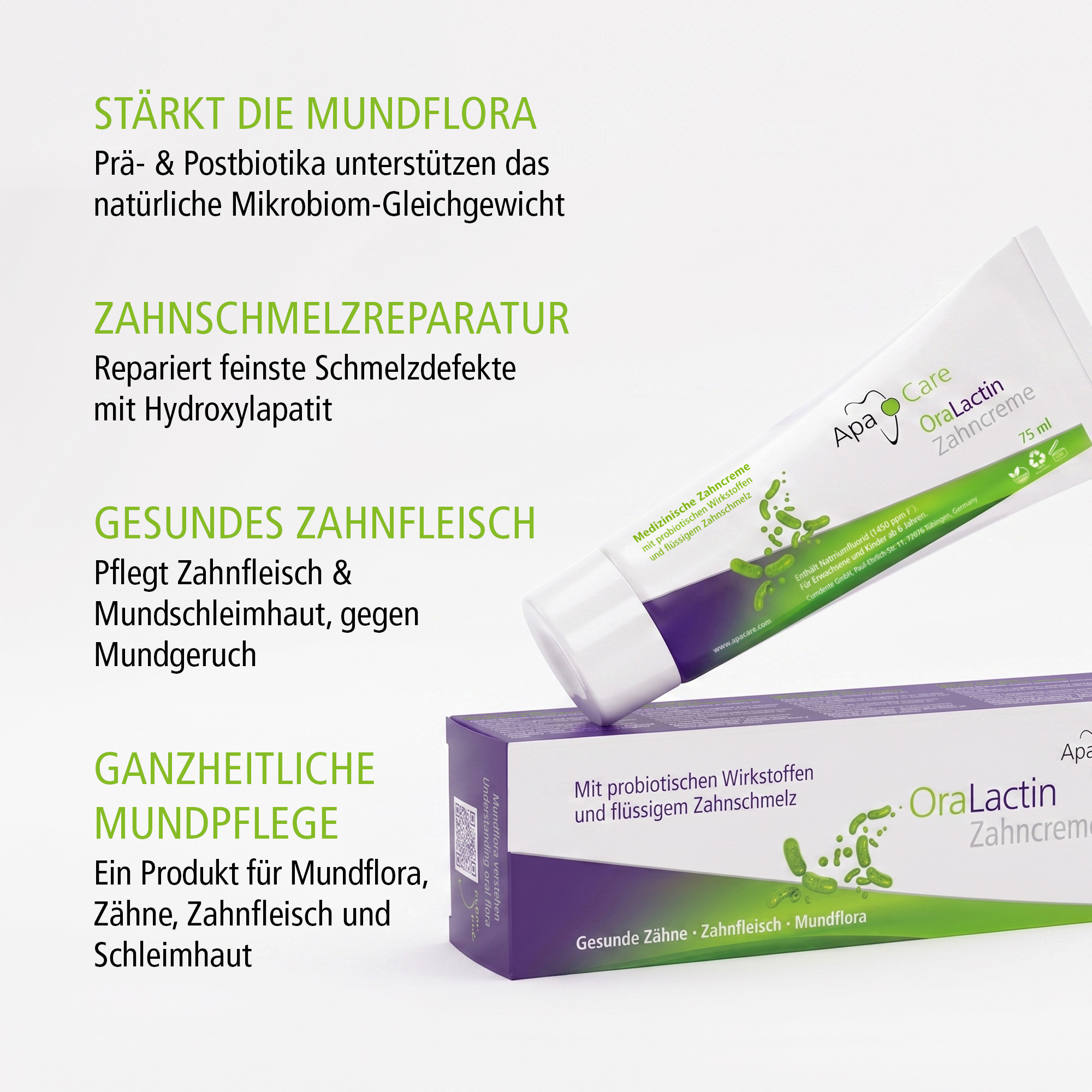 3x Medical toothpaste with probiotic effect